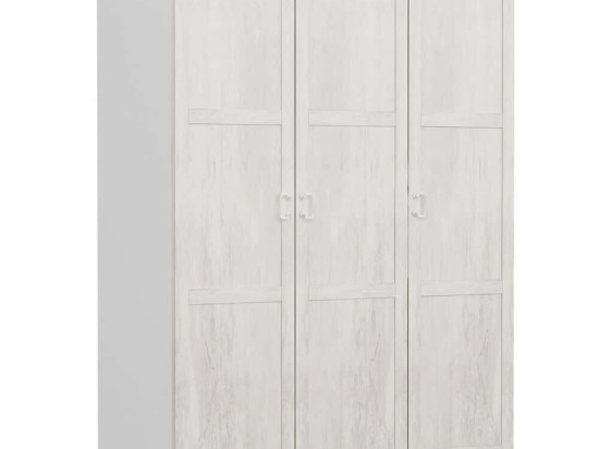Ντουλάπα Τρίφυλλη Kale 506MNR2254 135x52x210cm White Τρίφυλλη