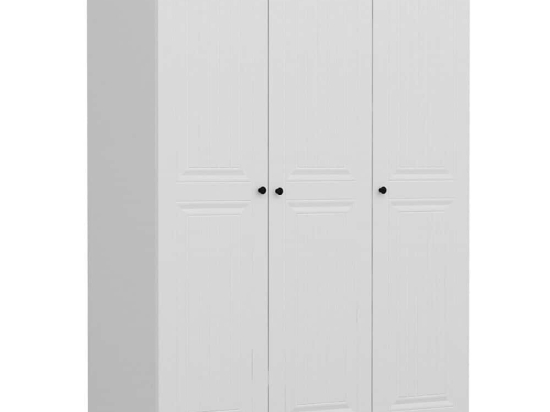 Ντουλάπα Τρίφυλλη Kale 506MNR2258 135x52x210cm White Τρίφυλλη