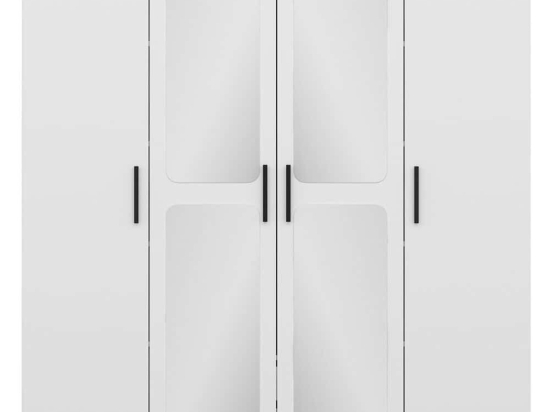 Ντουλάπα Τετράφυλλη Kale 506MNR2445 180x52x210cm White Τετράφυλλη