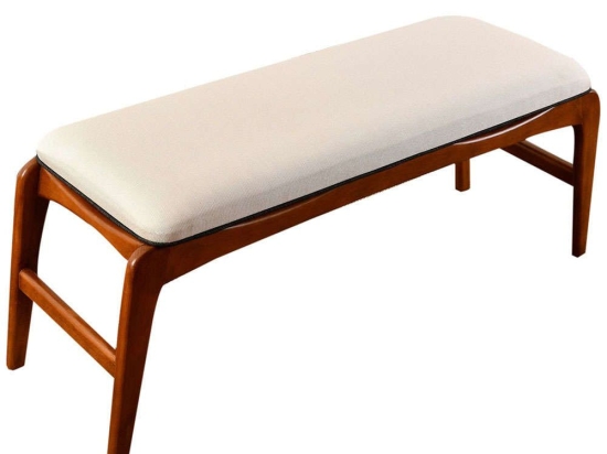 Σκαμπό Touch 998VOW1176 120x40x45cm Cream-Walnut