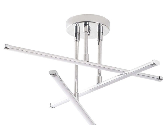Φωτιστικό Οροφής - Πλαφονιέρα Ledflower 119FRS1544 51x51x26cm Led 18W 3000K Chrome Opviq