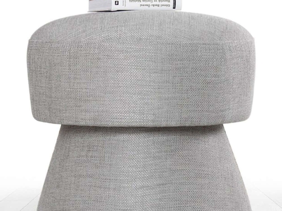 Σκαμπό Endor 209FLF1365 Φ48x45cm Light Grey