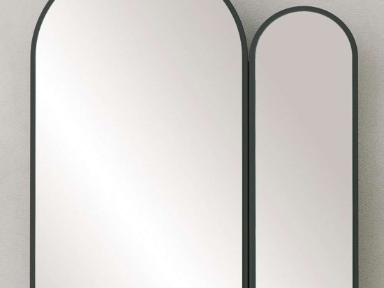 Καθρέπτης Μπάνιου Με Ντουλάπι Classe 552NOS1215 60x12x70cm Black Mdf,Γυαλί
