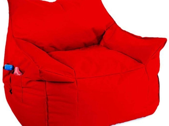 Πουφ Πολυθρόνα Αδιάβροχο Cinema 248FRN1323 84x80x80cm Red