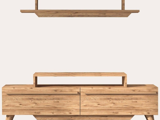 Σύνθεση Τηλεόρασης Harmony 505CRL1905 150x31x49cm Pine