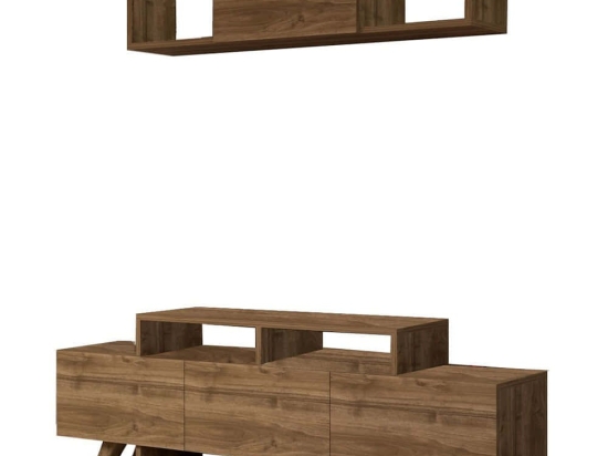 Σύνθεση Τηλεόρασης Alwin 505CRL1921 150x31,6x49cm Walnut