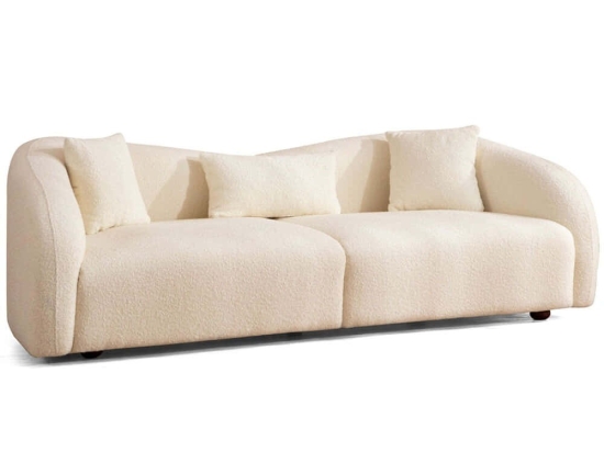 Καναπές Τριθέσιος Venedik 569HLN1136 236x91x76cm Cream