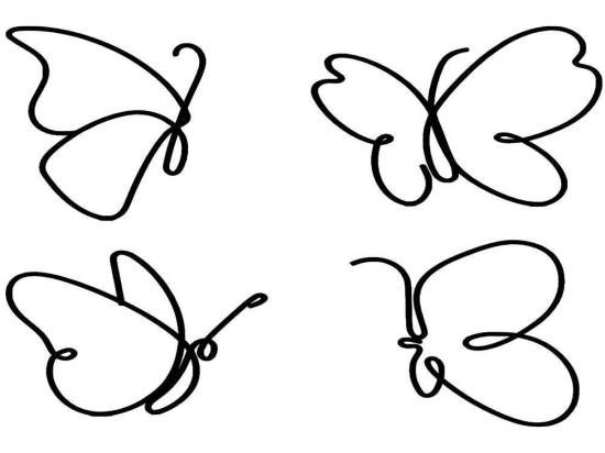 Διακοσμητικό Τοίχου Butterflies (Σετ 4Τμχ) 579LDN1163 25x25cm Black Wallity Μέταλλο