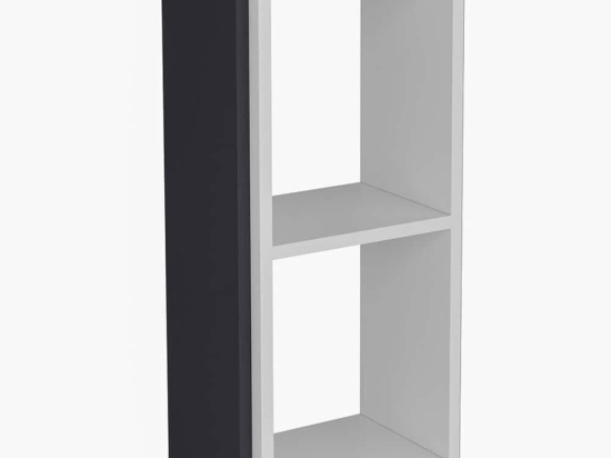 Ραφιέρα Τοίχου Zera 475OLV1507 35x19,6x72cm Anthracite-White