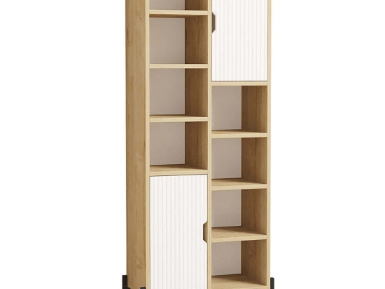 Βιβλιοθήκη Otranto 835PUQ5305 58,6x30x160cm Oak-White