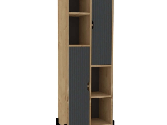 Βιβλιοθήκη Sorrento 835PUQ5308 48,2x30x160cm Oak-Anthracite