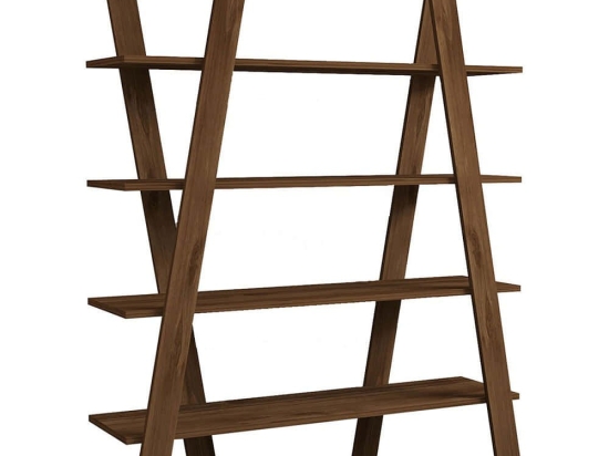 Βιβλιοθήκη Conde 835PUQ5309 120x25x150cm Walnut