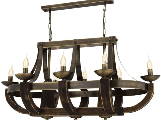 Φωτιστικό Οροφής 301AUR1117 106x58x80cm 8xE14 40W Vintage Gold Opviq
