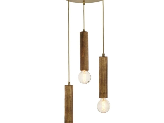 Φωτιστικό Οροφής 301AUR1155 Φ35x100cm 3xE27 40W Gold Opviq