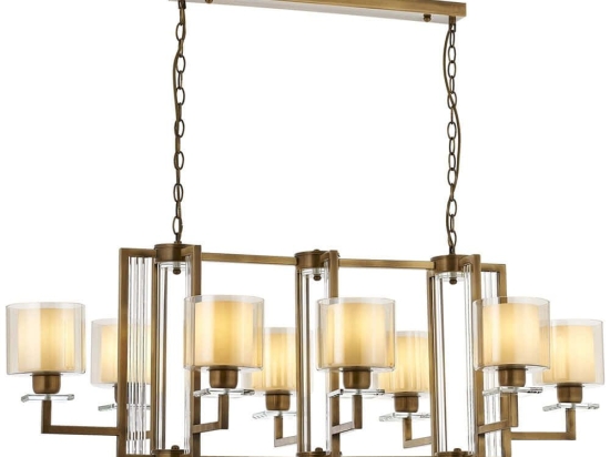Φωτιστικό Οροφής 301AUR1183 110x60x100cm 8xE27 40W Gold Opviq