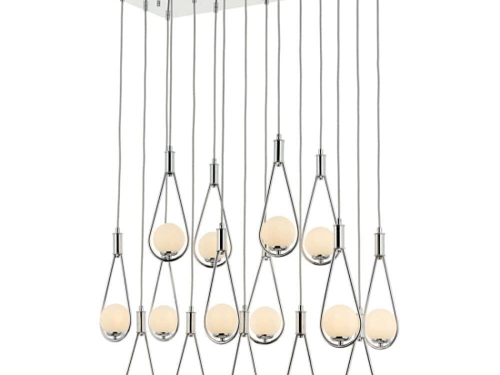 Φωτιστικό Οροφής 301AUR1270 85x35x115cm 15xG9 10W Chrome Opviq