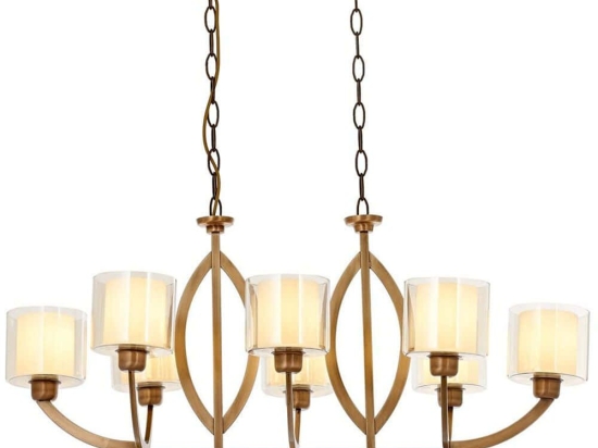 Φωτιστικό Οροφής 301AUR1314 100x55x90cm 8xE27 40W Gold Opviq