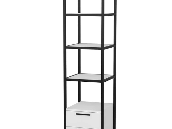 Ραφιέρα Δαπέδου Robbins 322RTC1117 39x39x160cm Black-White