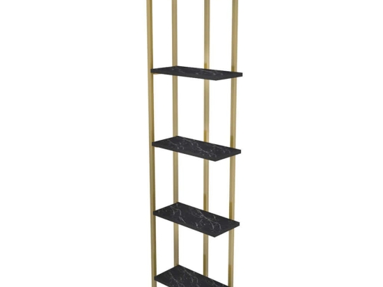 Ραφιέρα Δαπέδου Alice 322RTC1178 45,2x21,6x180cm Marble Effect Black-Gold