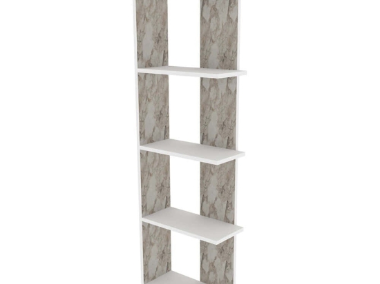 Ραφιέρα Δαπέδου Alis 322RTC1180 45,2x21,6x180cm Marble Effect White