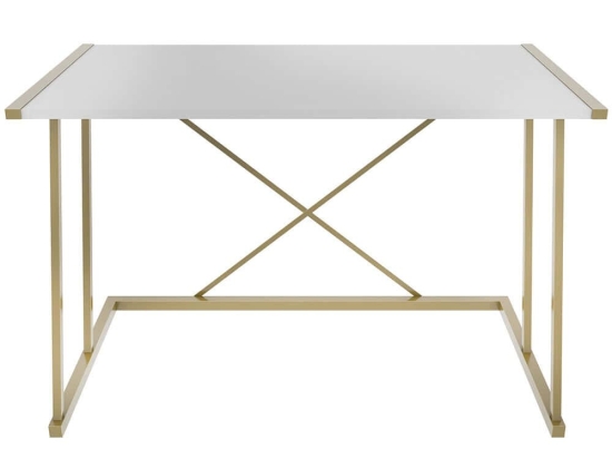 Γραφείο Adelaide 322RTC1392 114x60x75cm Gold-White