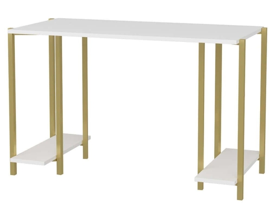 Γραφείο Academy 322RTC1405 125,2x60x73,8cm Gold-White