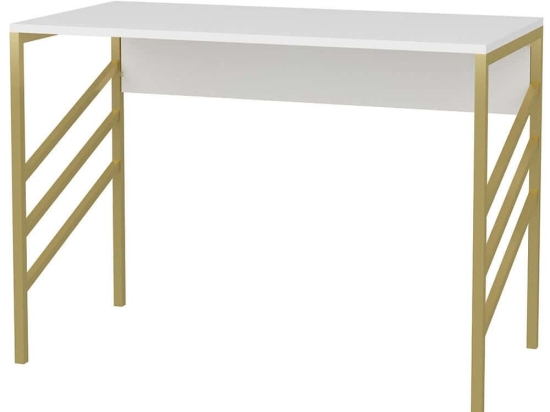 Γραφείο Josephine 322RTC1441 120x60x74,8cm Gold-White