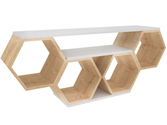 Έπιπλο Tηλεόρασης Bal 322RTC2101 140x29,6x55,5cm White-Sonoma