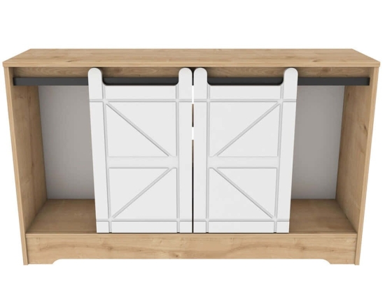 Έπιπλο Τηλεόρασης Ahris 322RTC2199 140x35x85cm Oak-White