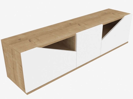 Έπιπλο Τηλεόρασης Carson 322RTC2424 160x35,3x40cm Oak-White
