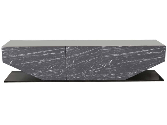 Έπιπλο Tηλεόρασης Inci 322RTC2447 180x30x45cm Marble Effect Black