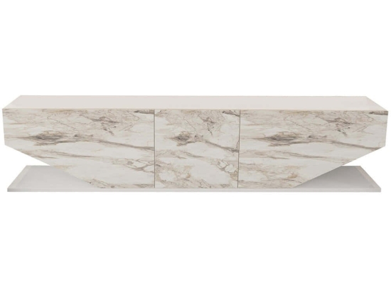 Έπιπλο Tηλεόρασης Inci 322RTC2448 180x30x45cm Marble Effect White