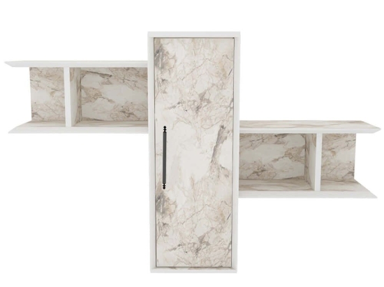 Ραφιέρα Τοίχου Olida 322RTC1704 118,6x35x51,8cm Marble Effect White