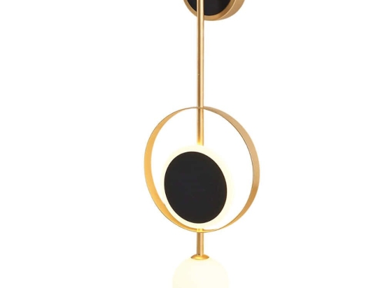 Φωτιστικό Τοίχου - Απλίκα 414LRC1230 23x7x69cm Led 12W 3000K Gold-Black Opviq