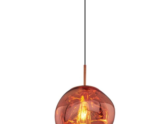 Φωτιστικό Οροφής 414LRC1259 Φ26x120cm 1xE27 24W Rose Gold Opviq