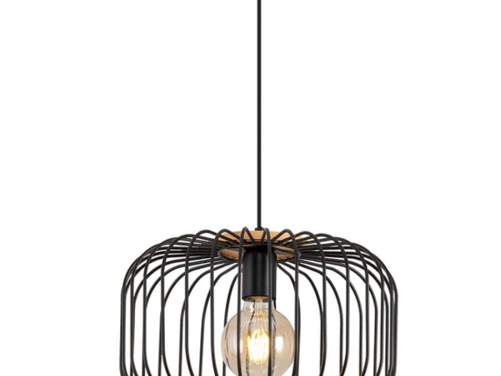 Φωτιστικό Οροφής 414LRC1276 Φ34x120cm 1xE27 40W Black Opviq