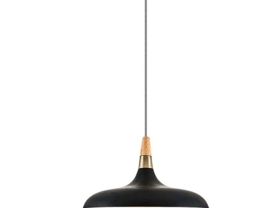 Φωτιστικό Οροφής 414LRC1575 Φ34x120cm 1xE27 40W Black Opviq