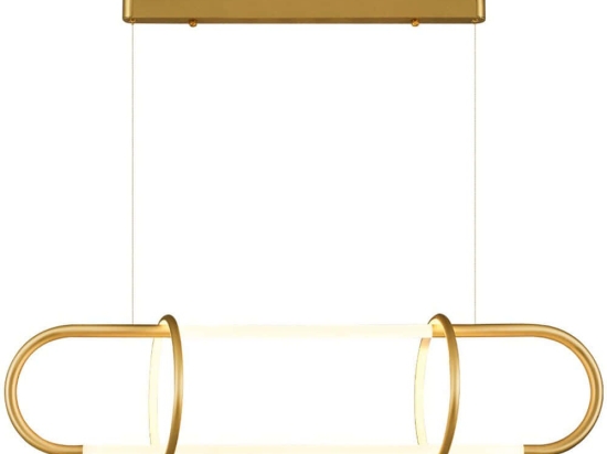 Φωτιστικό Οροφής - Ράγα 414LRC1836 98x25x120cm 2xLed 2400lm 12W 3000K Gold Opviq