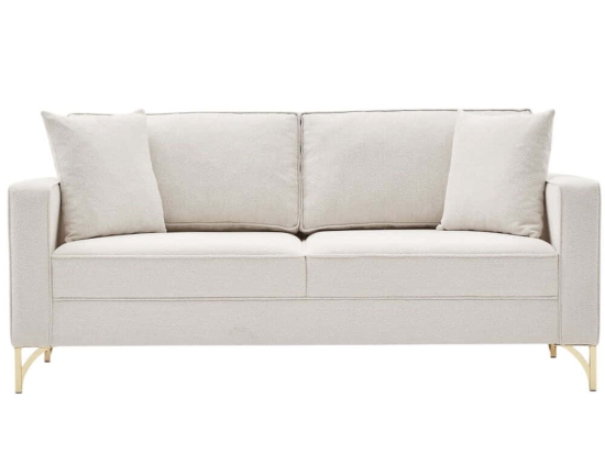Καναπές Διθέσιος Berlin 825BLC2791 180x91x83cm Cream-Gold