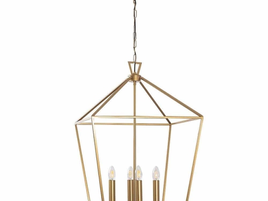 Φωτιστικό Οροφής Till 942FLG2515 50x71x123cm 4xE14 40W Gold Opviq