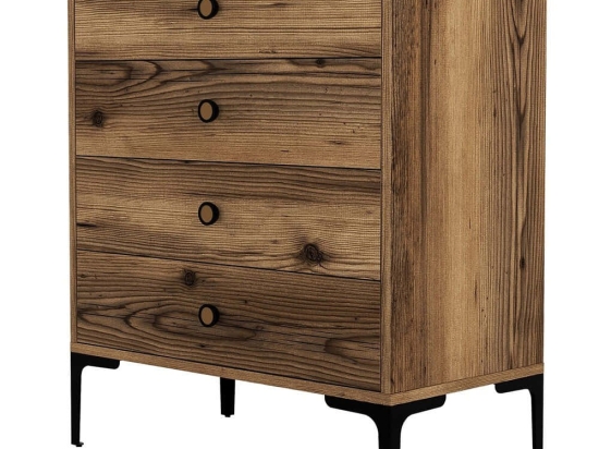 Συρταριέρα Lizbon 845HCT1204 76x40x90,7cm Walnut