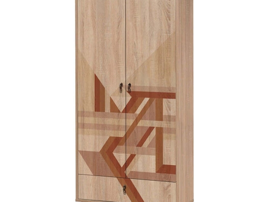 Ντουλάπα Δίφυλλη City Gardrop Flow 863SPH4252 80x45x190cm Multi Δίφυλλη