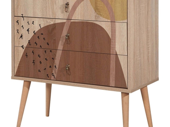 Συρταριέρα City Trio Form 869VEL3472 80x40x89cm Multi