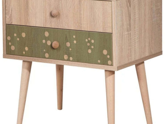 Κομοδίνο City Two Dino 863SPH3524 60x40x61cm Oak-Green