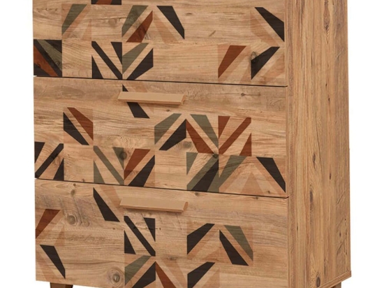 Συρταριέρα Leva Gravis Triangle 80x43x95cm Multi