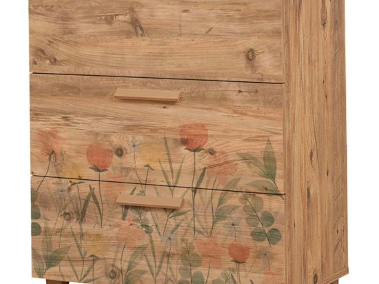 Συρταριέρα Leva Gravis Tulip 869VEL3489 80x43x95cm Multi