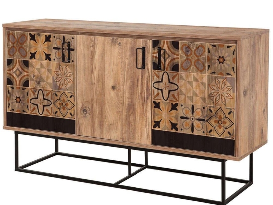 Μπουφές Quantum Mare Retro 863SPH5123 140x40x80cm Multi Μοριοσανίδα, Μέταλλο