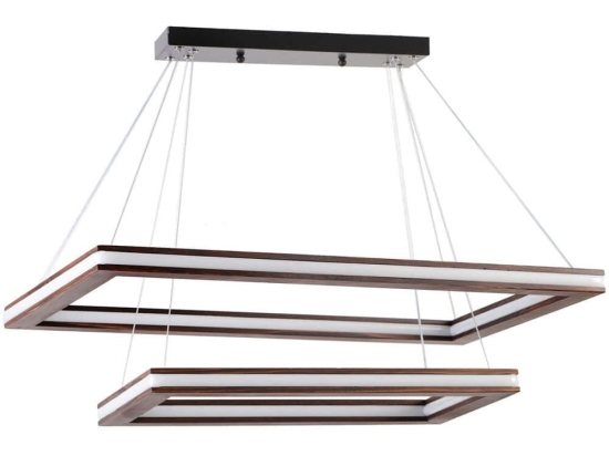 Φωτιστικό Οροφής Lux 846STL1975 70x70x80cm 2xLed 150W Walnut Opviq