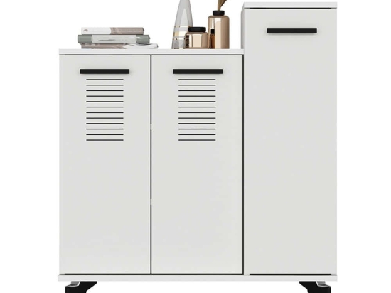 Παπουτσοθήκη Asimo 475OLV1834 90x35x94,6cm White Μοριοσανίδα, Μελαμίνη