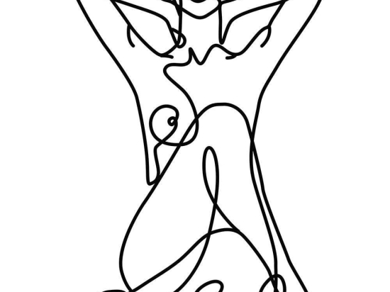 Διακοσμητικό Τοίχου Geometric Nude Woman 279ENZ1875 38x50cm Black Wallity Μέταλλο